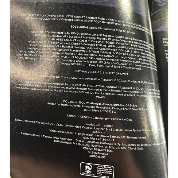 The New 52 Batman Vol. 2: The City of Owls 2013 Trade Paperback - Picture 6 of 12